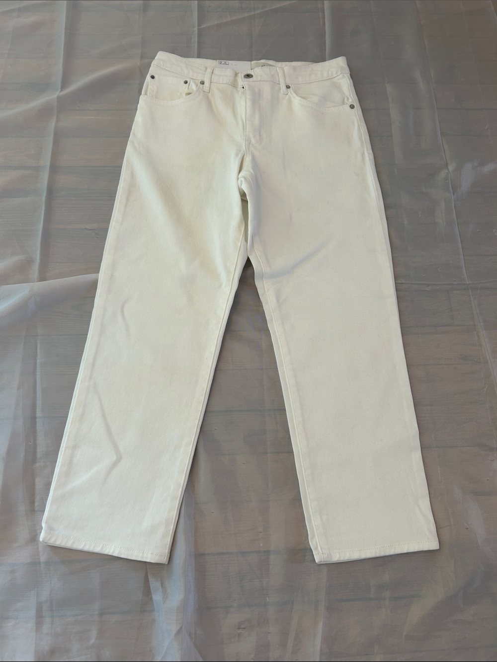 Ella Moss White High-Rise Straight Jeans